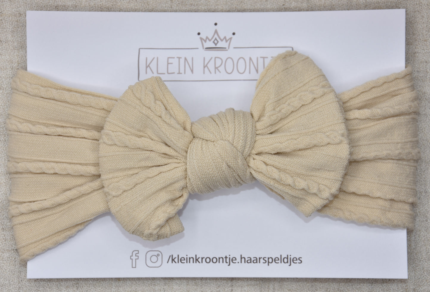 Haarband met strik - Sand