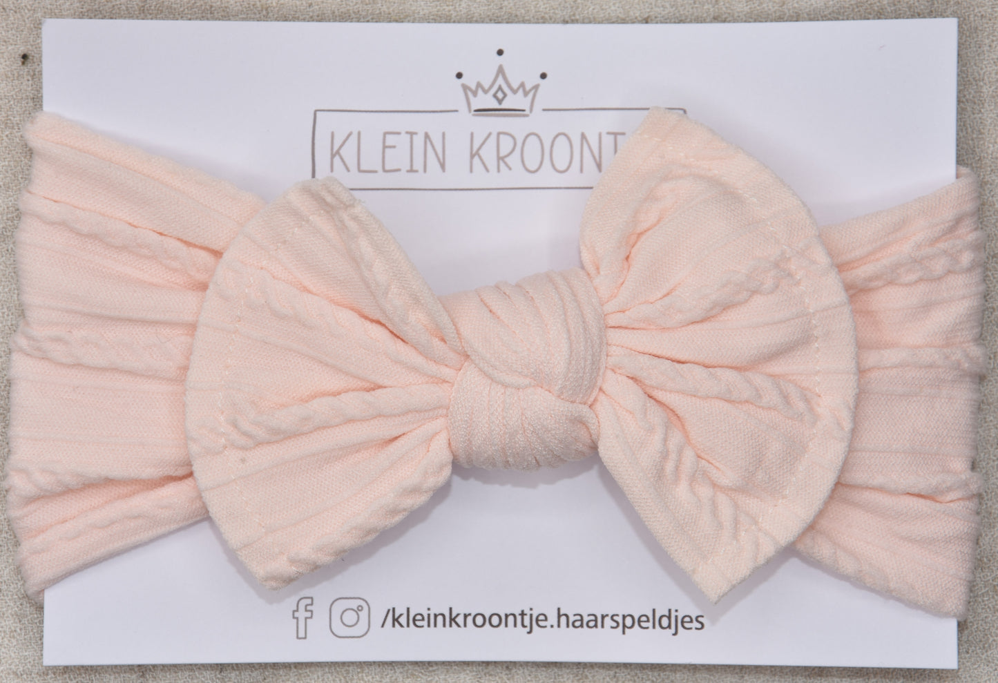 Haarband met strik - Licht roze