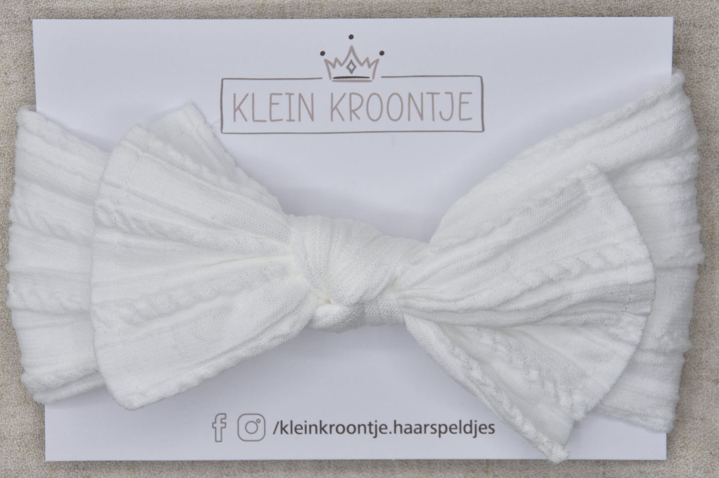 Haarband met strik - Wit