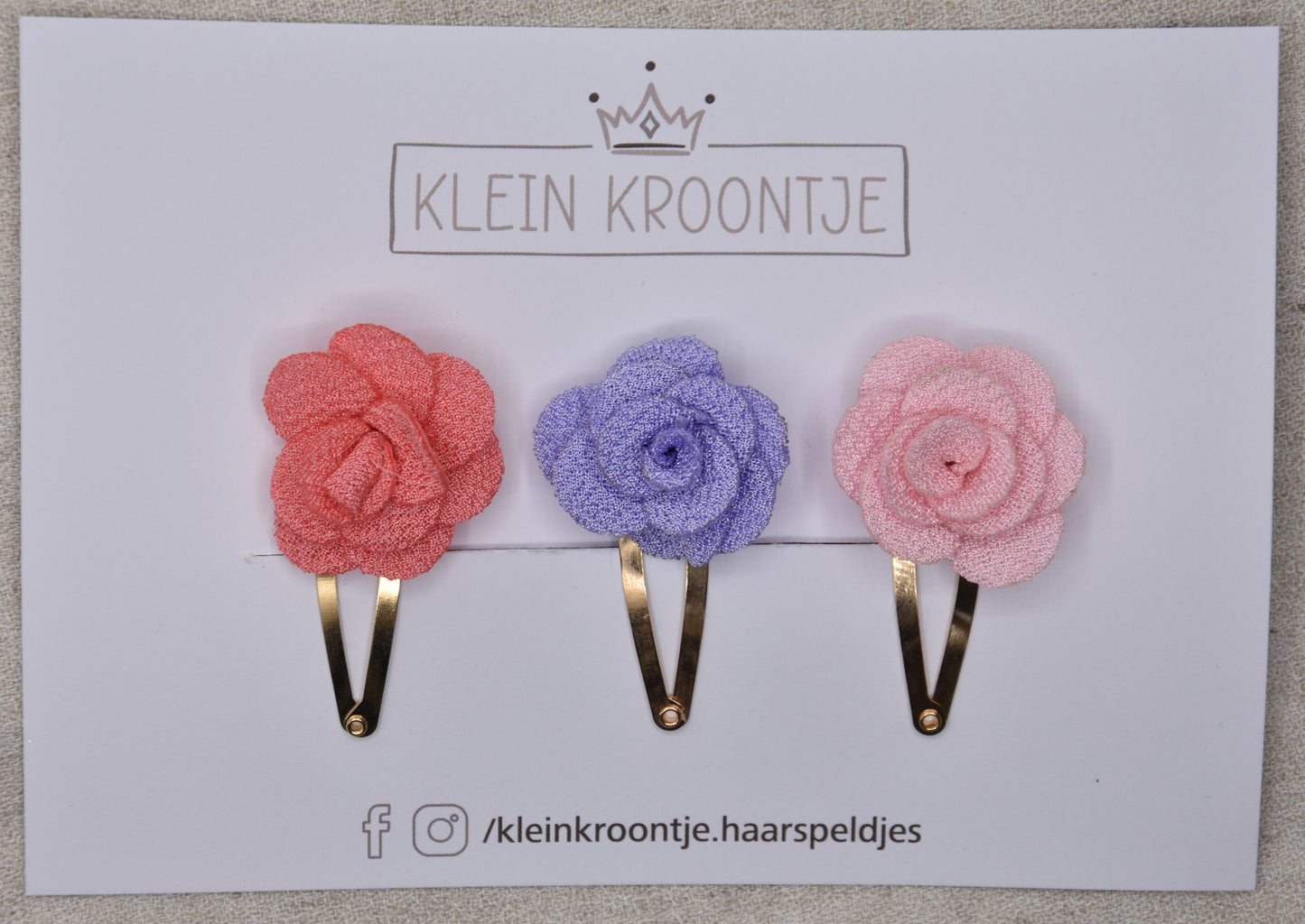 Speldje roos set van 3