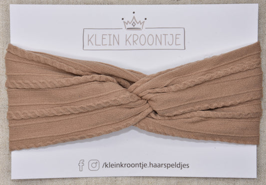 Haarband twist - Oud roze