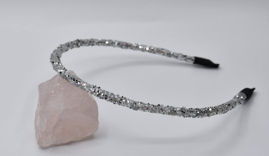 Glitter diadeem - Zilver