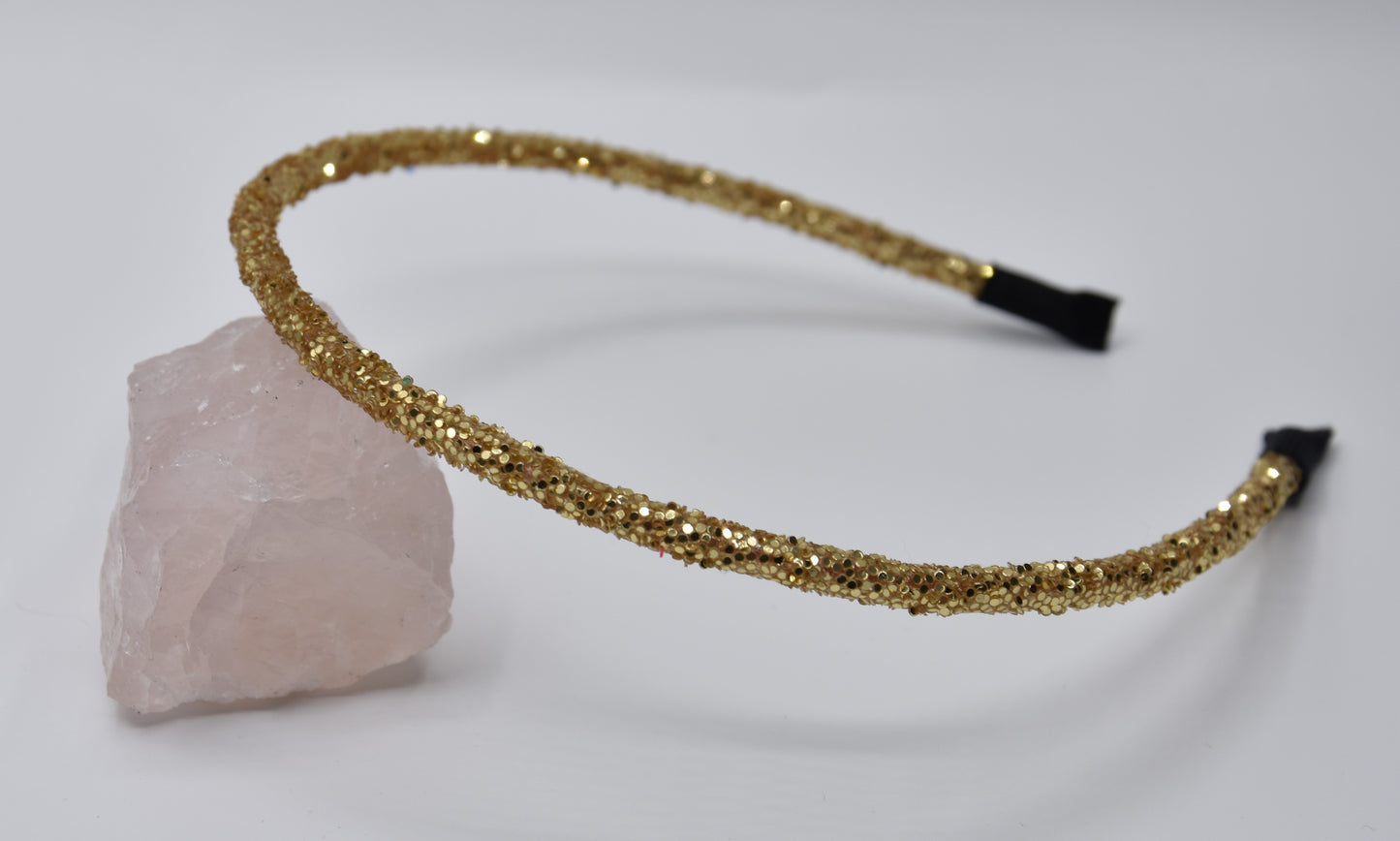 Glitter diadeem - Goud