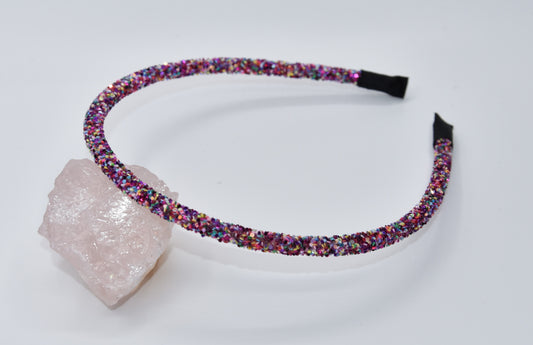 Glitter diadeem - Paars multicolor