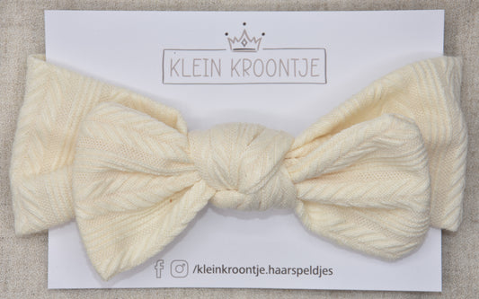Haarband met strik motief - Créme