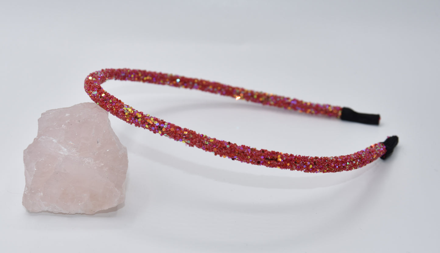 Glitter diadeem - Rood