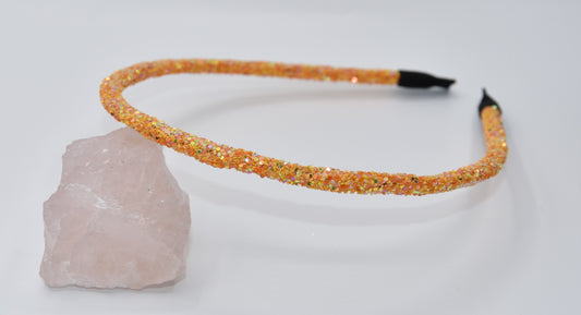 Glitter diadeem - Oranje