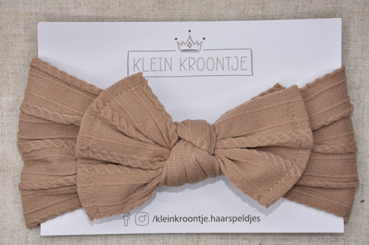 Haarband met strik - Oud roze