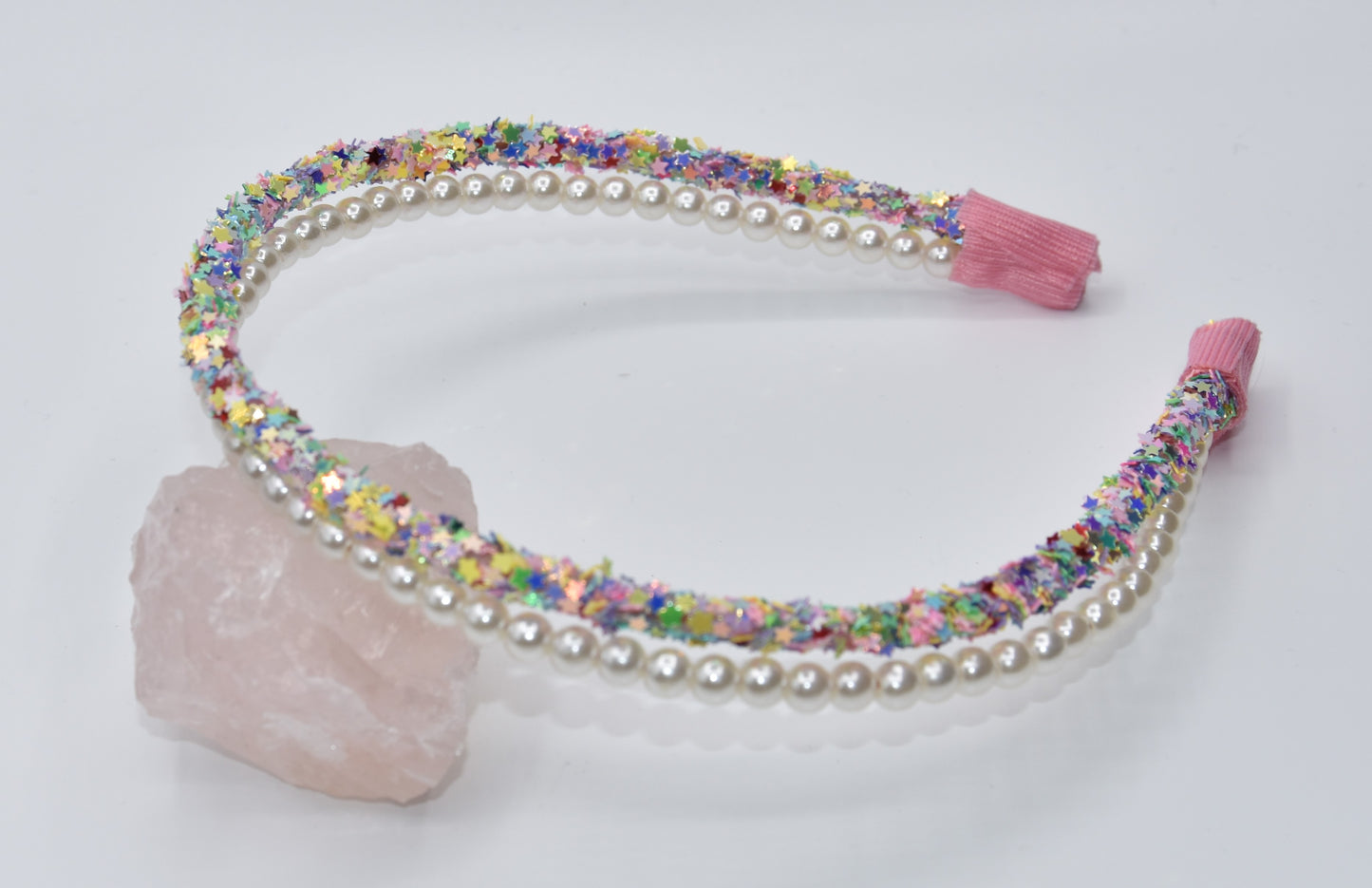 Diadeem - Parel en glitter sterretjes