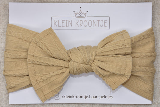Haarband met strik - Camel