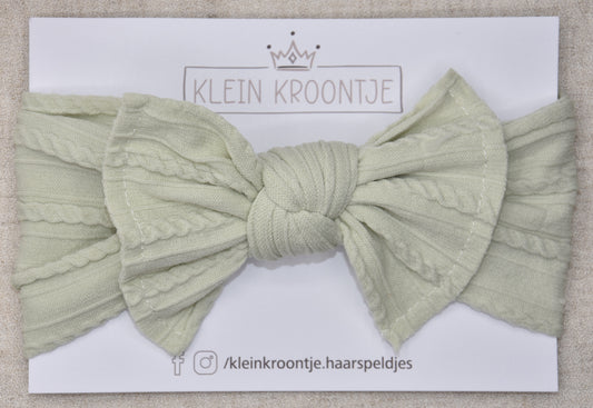Haarband met strik - Mint groen