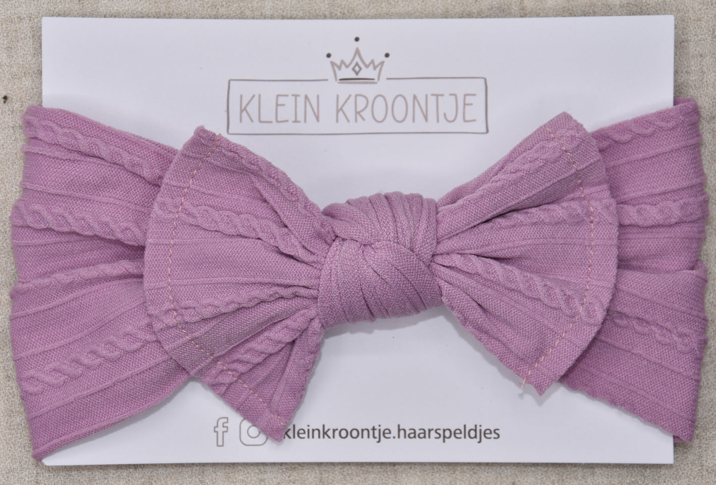 Haarband met strik - Paars