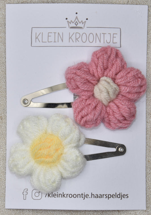 Speldje Madelief - Bloem roze