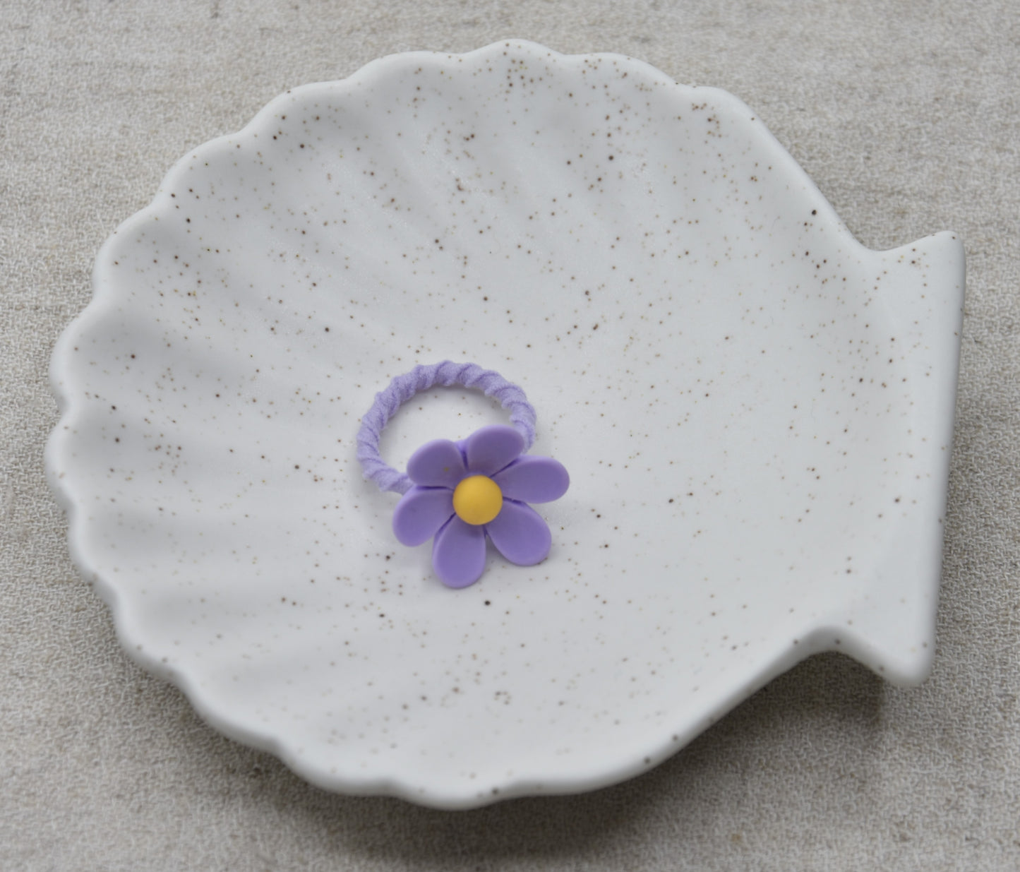 Haarelastiek bloem - Paars