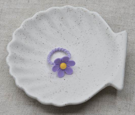 Haarelastiek bloem - Paars