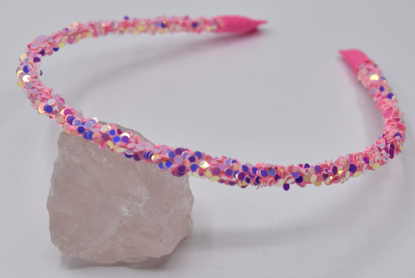 Glitter diadeem - Fel roze