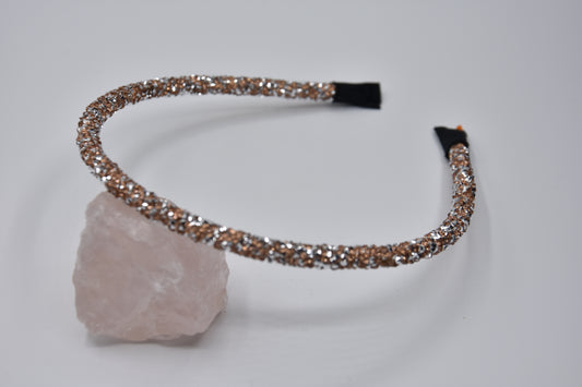 Glitter diadeem - Zilver en brons