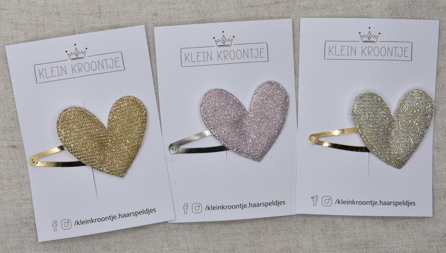 Speldje klikklak hartje glitter