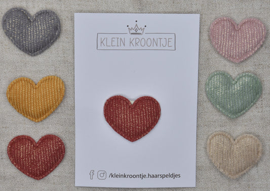 Antislip speldjes - Hartje rib glitter
