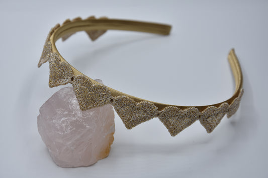 Diadeem goud - Hartjes